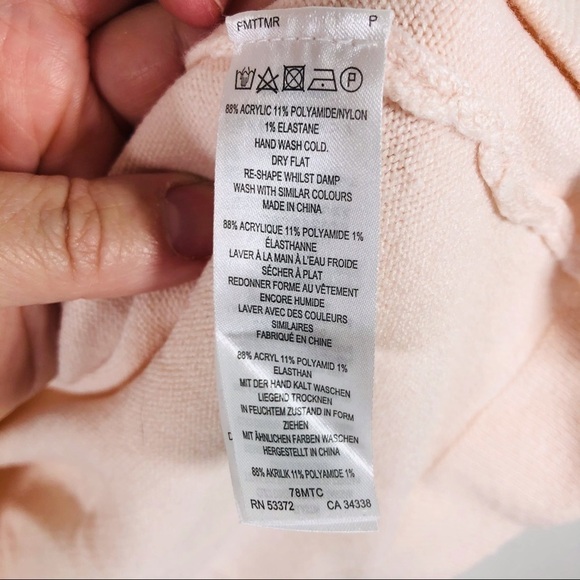 French Connection 🔥SALE🔥 blush pink cowl soft neckline sweater Med - Picture 4 of 5